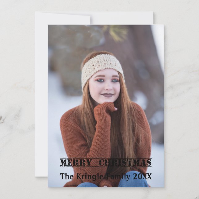 Cartes Pour Fêtes Annuelles Joyeux Noël Estampillé (Devant)