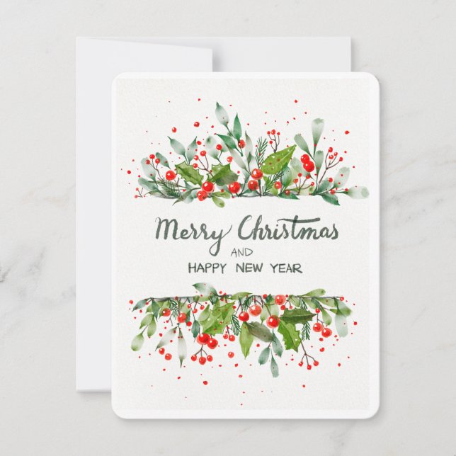 CARTES POUR FÊTES ANNUELLES JOYEUX NOËL ET BONNE ANNÉE (Devant)