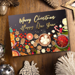 Cartes Pour Fêtes Annuelles Joyeux Noël et Bonne Année