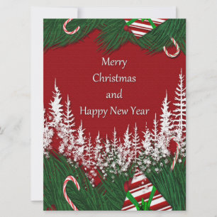 Cartes Pour Fêtes Annuelles Joyeux Noël et Bonne Année