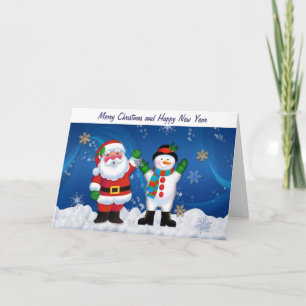 Cartes Pour Fêtes Annuelles Joyeux Noël et Bonne Année