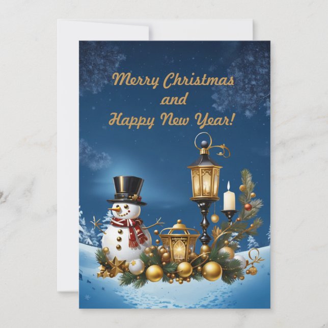 Cartes Pour Fêtes Annuelles Joyeux Noël et Bonne Année ! (Devant)