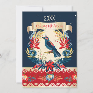 Cartes Pour Fêtes Annuelles Joyeux Noël et Bonne Année ! 2026 Blue Bird