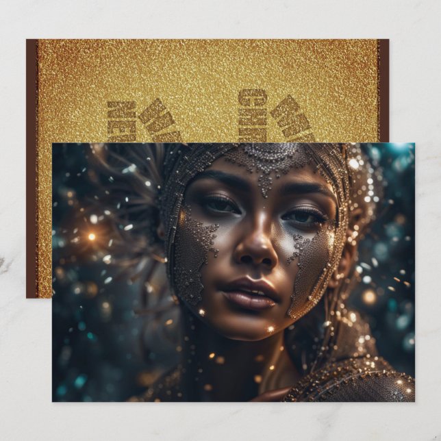 Cartes Pour Fêtes Annuelles Joyeux Noël et Bonne Année Beauté GC (Devant / Derrière)