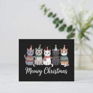 Cartes Pour Fêtes Annuelles Joyeux Noël et bonne année chat amoureux de chat X