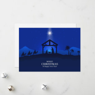 Cartes Pour Fêtes Annuelles Joyeux Noël et Bonne Année Crèche
