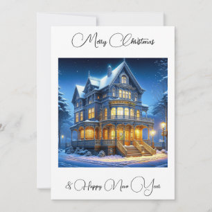 Cartes Pour Fêtes Annuelles Joyeux Noël et Bonne Année Personnalisés