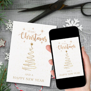 Cartes Pour Fêtes Annuelles Joyeux Noël Et Bonne Parties scintillant Du Nouvel