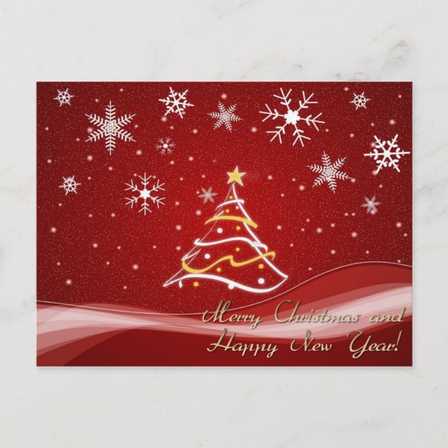Cartes Pour Fêtes Annuelles joyeux noël et heureux nouvel an (Devant)