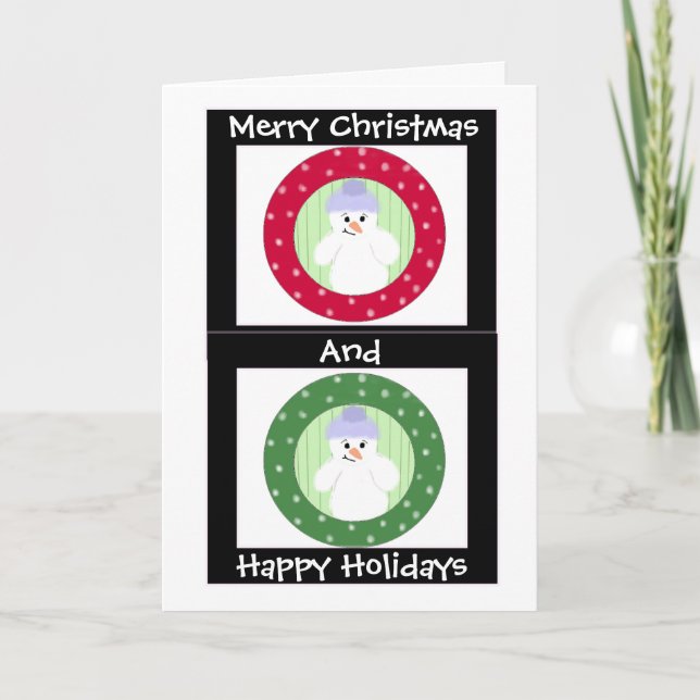 Cartes Pour Fêtes Annuelles Joyeux Noël et Joyeuses fêtes (Devant)