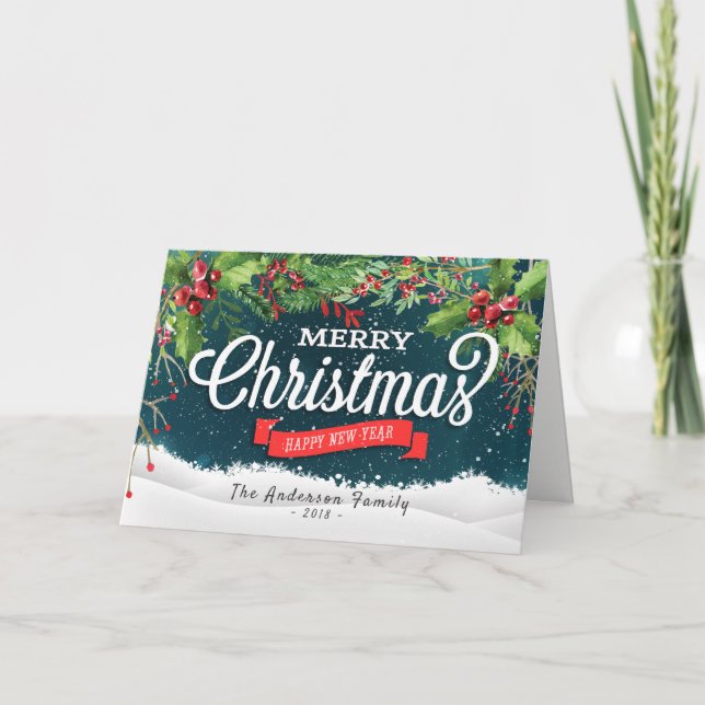 Cartes Pour Fêtes Annuelles Joyeux Noël et Joyeux Noël et Joyeux Noël (Devant)