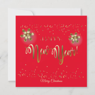 Cartes Pour Fêtes Annuelles Joyeux Noël et Nouvel An ! 20XX Gold Luxury