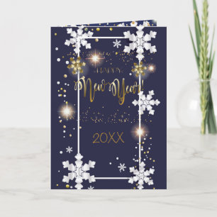 Cartes Pour Fêtes Annuelles Joyeux Noël et Nouvel An ! 20XX Gold Luxury
