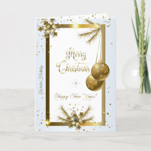 Cartes Pour Fêtes Annuelles Joyeux Noël et Nouvel An ! Luxe Or 2023