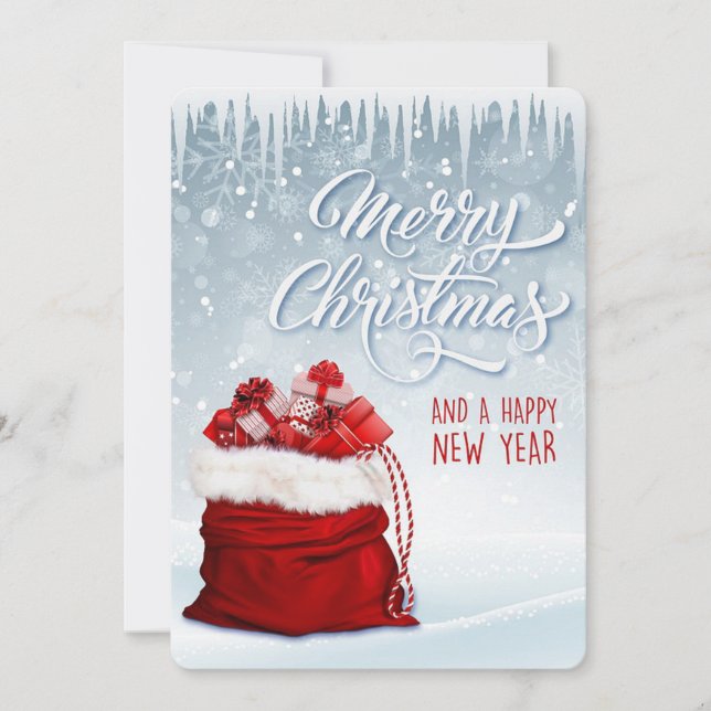 Cartes Pour Fêtes Annuelles Joyeux Noël et une bonne année (Devant)