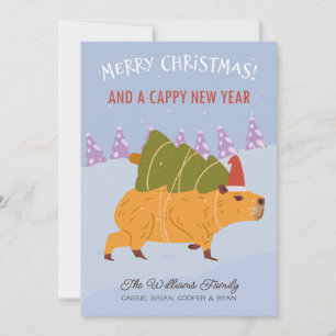 Cartes Pour Fêtes Annuelles "Joyeux Noël et une Bonne Année"
