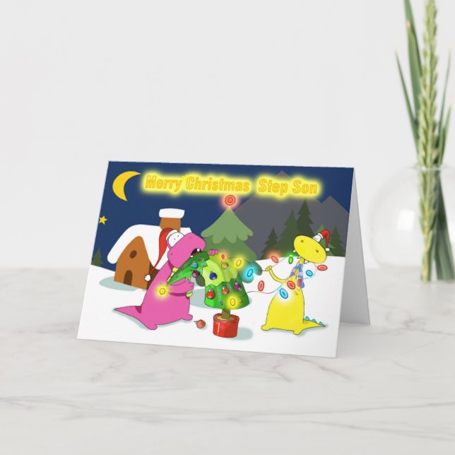 Cartes Pour Fêtes Annuelles joyeux Noël étape Son (Devant)