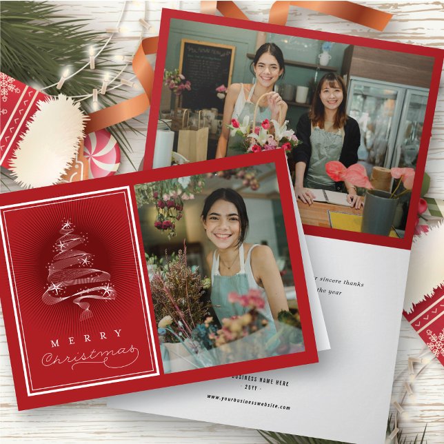 Cartes Pour Fêtes Annuelles Joyeux Noël étincelant Arbre de Noël (Créateur téléchargé)