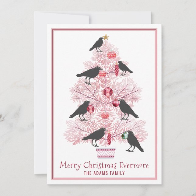Cartes Pour Fêtes Annuelles Joyeux Noël Evermore Gothique Crow Holiday (Devant)