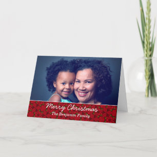 Cartes Pour Fêtes Annuelles Joyeux Noël Famille Maman Bébé Photo Personnaliser