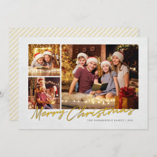 Cartes Pour Fêtes Annuelles Joyeux Noël Famille Multi Photo