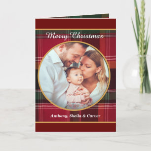 Cartes Pour Fêtes Annuelles Joyeux Noël Famille Photo Happy