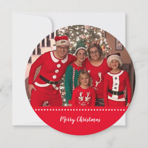 Cartes Pour Fêtes Annuelles Joyeux Noël Famille Photo Personnalisée Tour