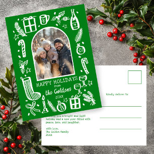 Cartes Pour Fêtes Annuelles Joyeux Noël Fantaisiste Photo personnalisée sous
