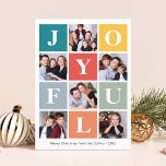 Cartes Pour Fêtes Annuelles Joyeux Noël Festive Couleurs 6 Photo Collage<br><div class="desc">Envoyez vos voeux de la saison avec cette "Modern Joyful Christmas Festive Colors 6 Photo Collage Holiday Card". (1) Pour plus de personnalisation, cliquez sur le lien "customiser plus loin" et utilisez notre outil de conception pour modifier ce modèle. (2) Si vous préférez les papiers plus épais / Finition mat,...</div>