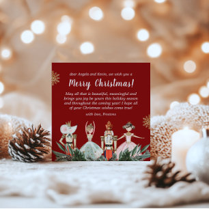 Cartes Pour Fêtes Annuelles Joyeux Noël Fête Nutcracker Rouge