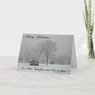 Cartes Pour Fêtes Annuelles Joyeux Noël/fille et gendre/Snowscene