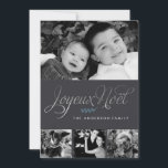 Cartes Pour Fêtes Annuelles Joyeux Noel Français Noël<br><div class="desc">Personnalisez ces beaux cartes de fin de année de Noël ou d'hiver modernes avec vos photos de famille et votre message personnel.</div>