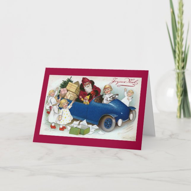 Cartes Pour Fêtes Annuelles "Joyeux Noel" Français Vintage (Devant)