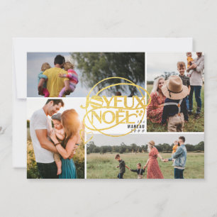 Cartes Pour Fêtes Annuelles Joyeux Noel French Christmas Four Photo Collage