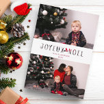 Cartes Pour Fêtes Annuelles Joyeux Noël French Cut Paper Effect Custom Photo<br><div class="desc">Joyeux Noël French Cut Paper Effect Christmas Custom Photo Script Holidays Card. IMPORTANT NOTICE: This design is part of a collection and has other coordinated elements that you can find in my store. Sometimes it can be difficult to aesthetically align and put texts or initials on the designs, if so...</div>