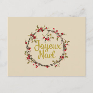 Cartes Pour Fêtes Annuelles Joyeux Noel French Russe Wreath Christmas
