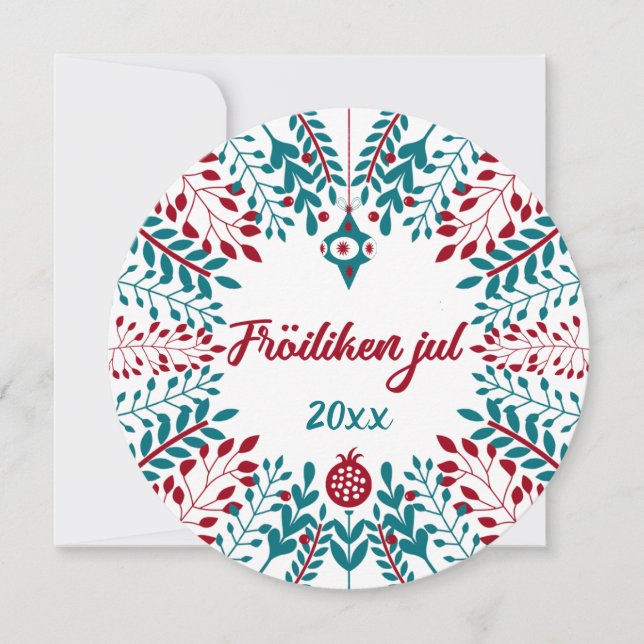 Cartes Pour Fêtes Annuelles Joyeux Noël, Frison septentrional Fröiliken jul (Devant)