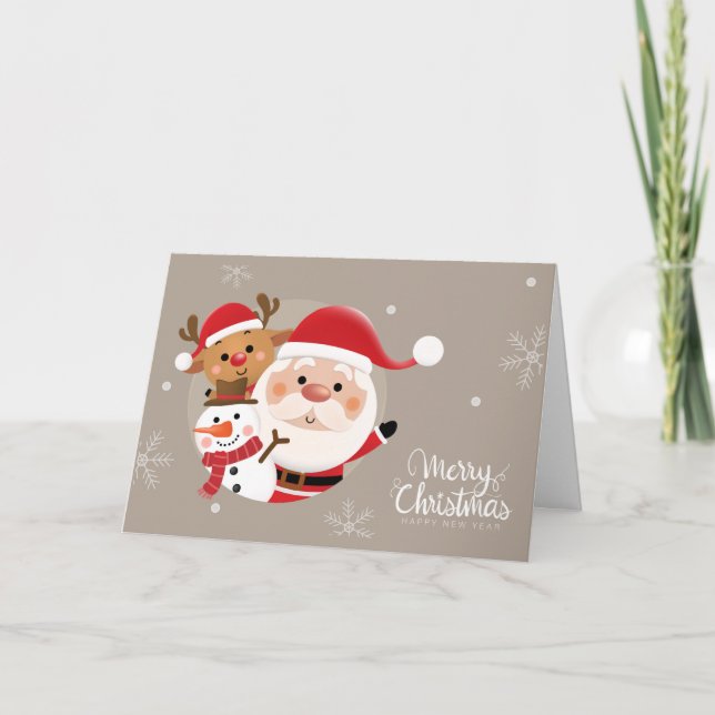 Cartes Pour Fêtes Annuelles Joyeux Noël Fun De Nous tous! (Devant)