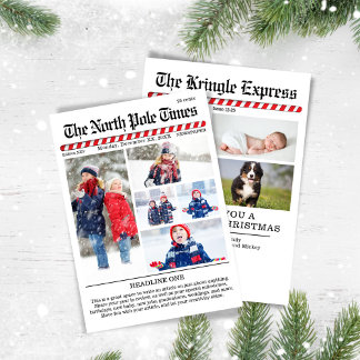 Cartes Pour Fêtes Annuelles Joyeux Noël Fun Photo Collage Journal