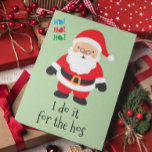Cartes Pour Fêtes Annuelles Joyeux Noël Funny Père Noël Faites-le pour le Hos<br><div class="desc">Ce design a été créé à partir de ma peinture acrylique fluide unique. Il peut être personnalisé en cliquant sur le bouton personnaliser et en modifiant le nom, les initiales ou les mots. Vous pouvez également modifier la couleur et le style du texte ou supprimer le texte d'une conception d'image...</div>