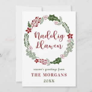 Cartes Pour Fêtes Annuelles Joyeux Noël gallois, personnalisé