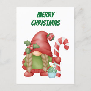 Cartes Pour Fêtes Annuelles Joyeux Noël Gnome avec Sucre de canne