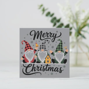 Cartes Pour Fêtes Annuelles Joyeux Noël Gnomes Mignon Noël Vacances Arbre