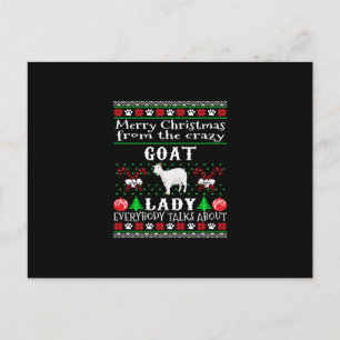Cartes Pour Fêtes Annuelles Joyeux Noël Goat Lady Vilain Cadeau