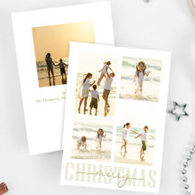 Joyeux Noël Gold Calligraphie Elegant 5 Photo