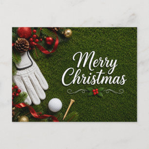 Cartes Pour Fêtes Annuelles Joyeux Noël Golf sur Green de Putting Vacances