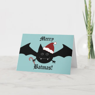 Cartes Pour Fêtes Annuelles Joyeux Noël gothique idiot de chauve-souris de