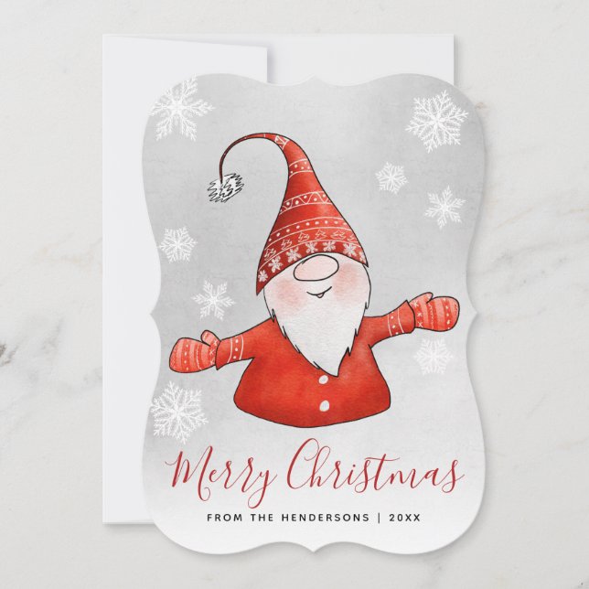 Cartes Pour Fêtes Annuelles Joyeux Noël gris gris mignon (Devant)