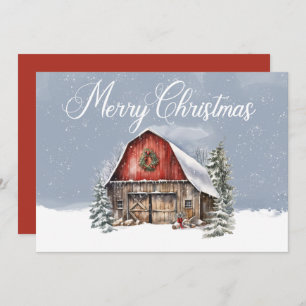Cartes Pour Fêtes Annuelles Joyeux Noël Grotte des neiges d'hiver