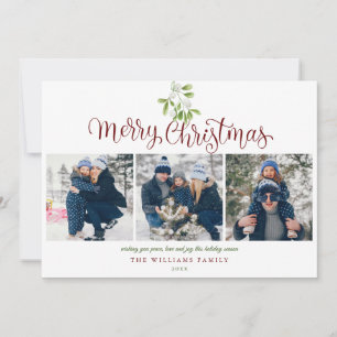 Cartes Pour Fêtes Annuelles Joyeux Noël Gui Moderne 4 Photo